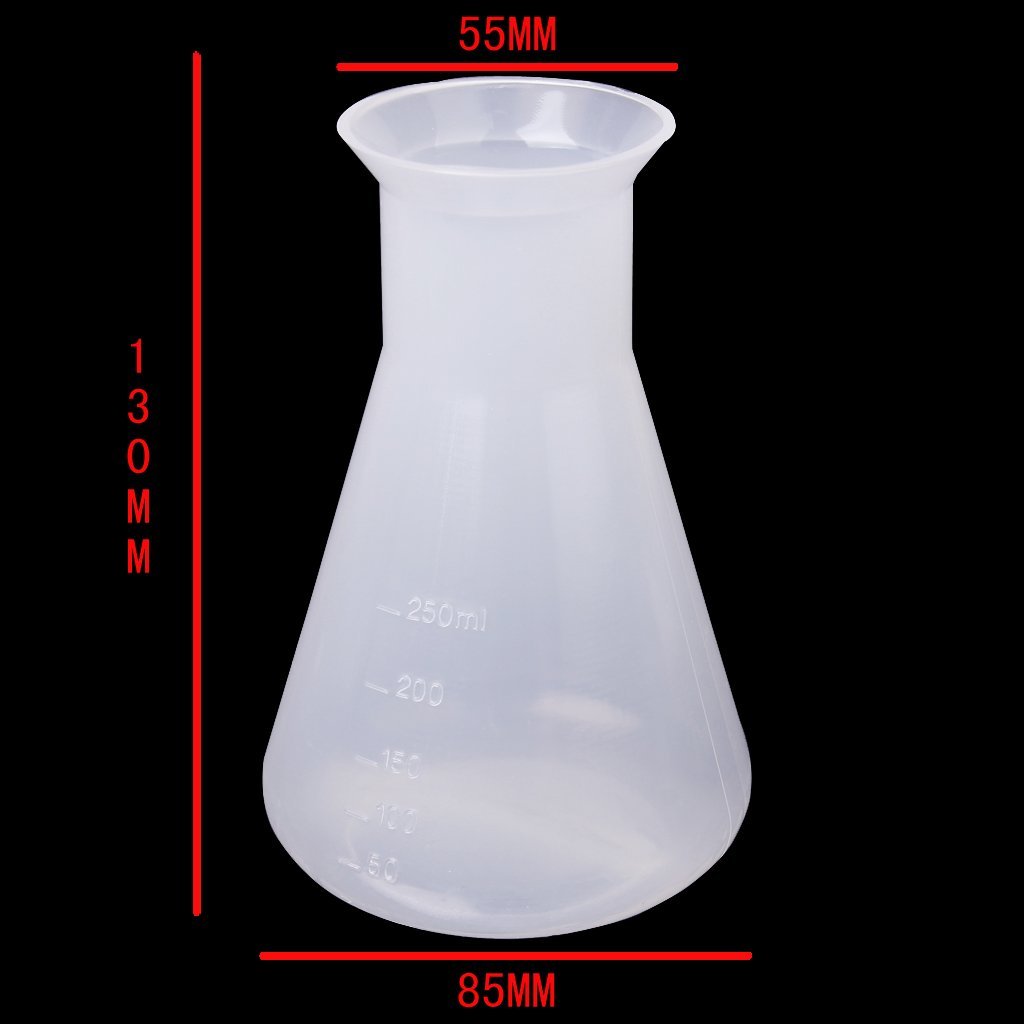 Plastic Transparent laboratory chemical Erlenmeyer flasks Container