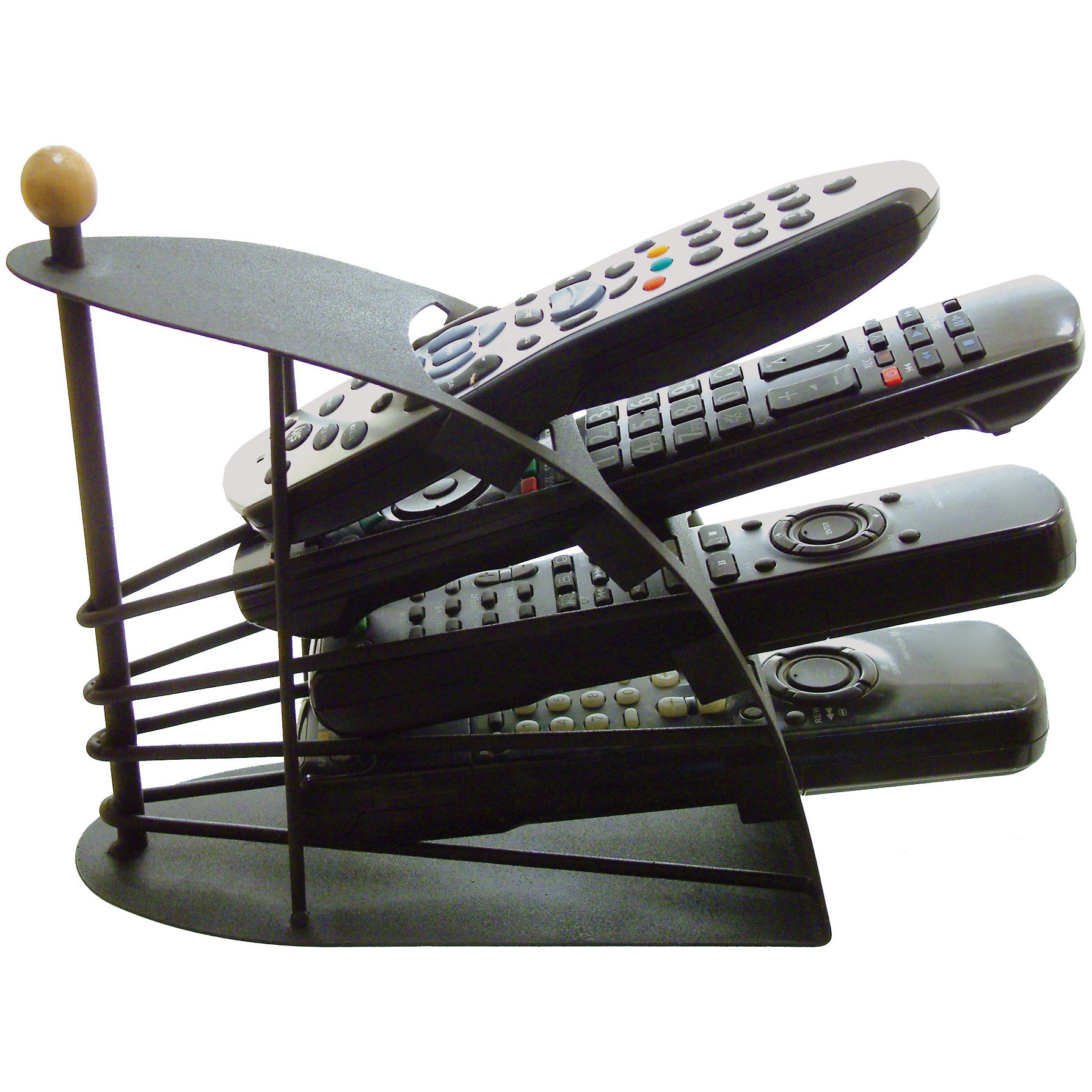 Operitacx TV Remote Organizer 3 Stück - Metall Halterung Schwarz Wohnzimmer