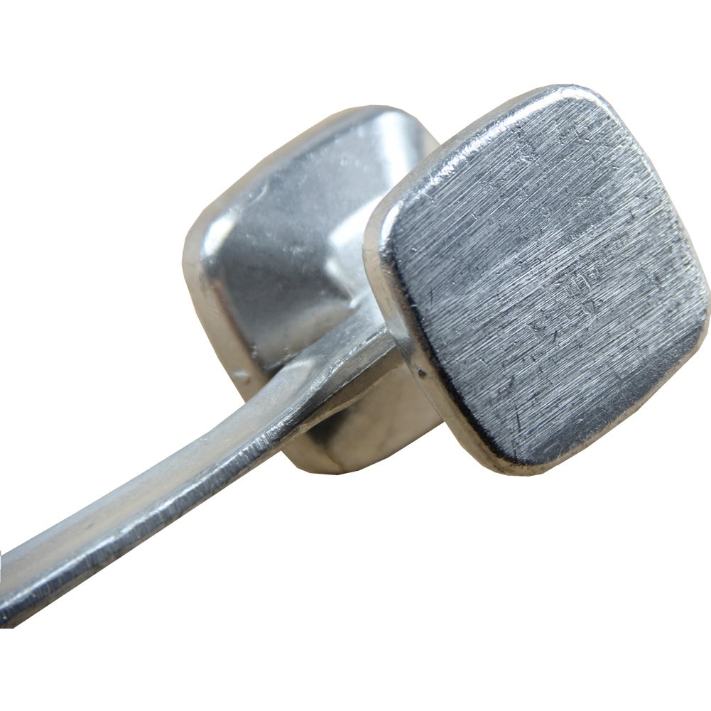 Silver Two Sides Aluminum Round Meat Hammer Mallet Tenderizer Beef