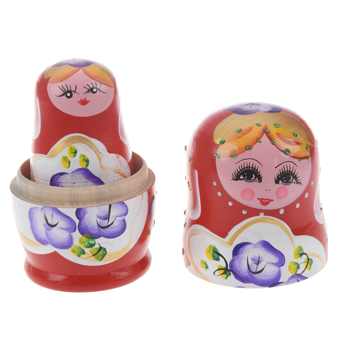 Beautiful Wooden Russian Nesting Dolls Matryoshka Doll Set 5 pcs/set