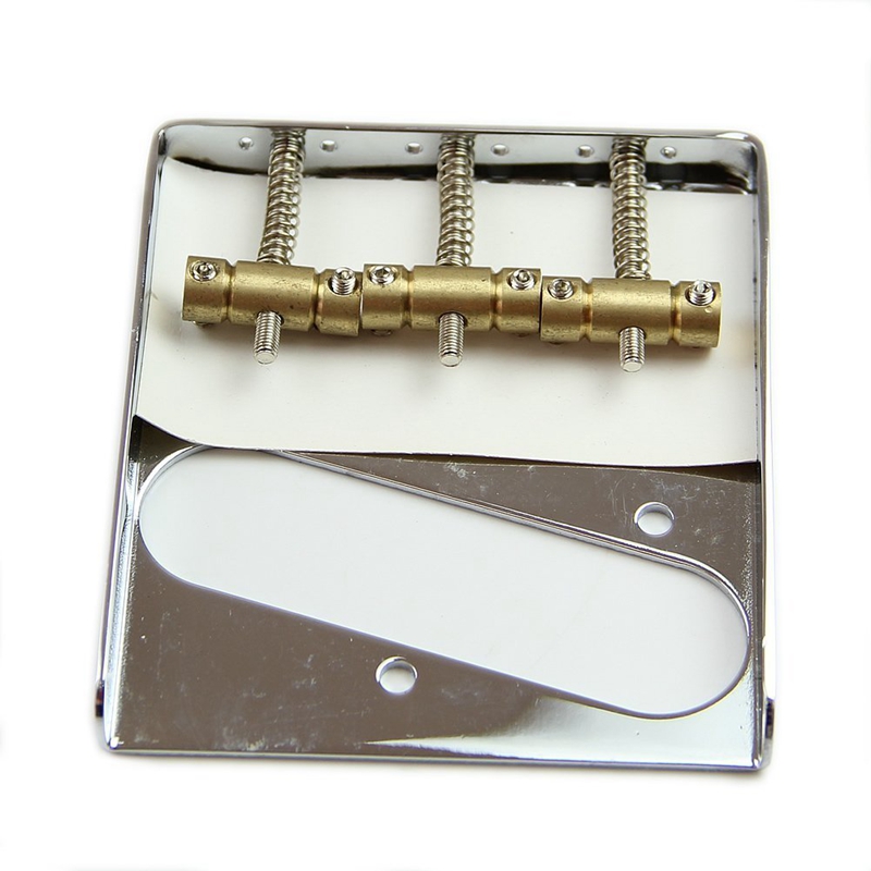 Silver Chrome 3 Copper Saddle Ashtray Bridge For Telecaster TELE
