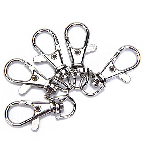 schwenkbar Haken Zubehoer fuer DIY Schluesselbund Handwerk Silber E9X8 10 Stk