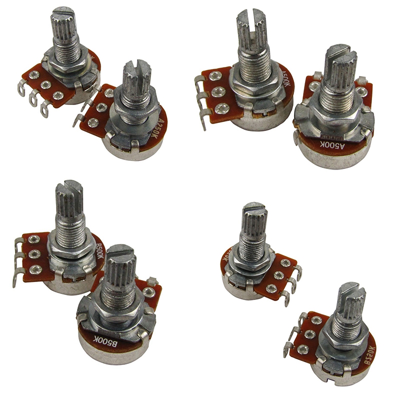 Gitarre Mini Größe Blumen Topf Split Rändel Länge 18 mm Axis Konische Poten X0Q3