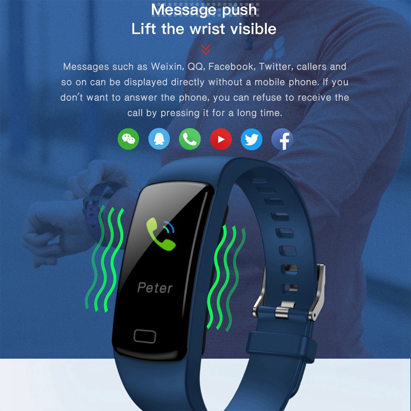Banda de Rastreador de Actividad Inteligente Y9 Pulsera de Fitness Monitor M9U6