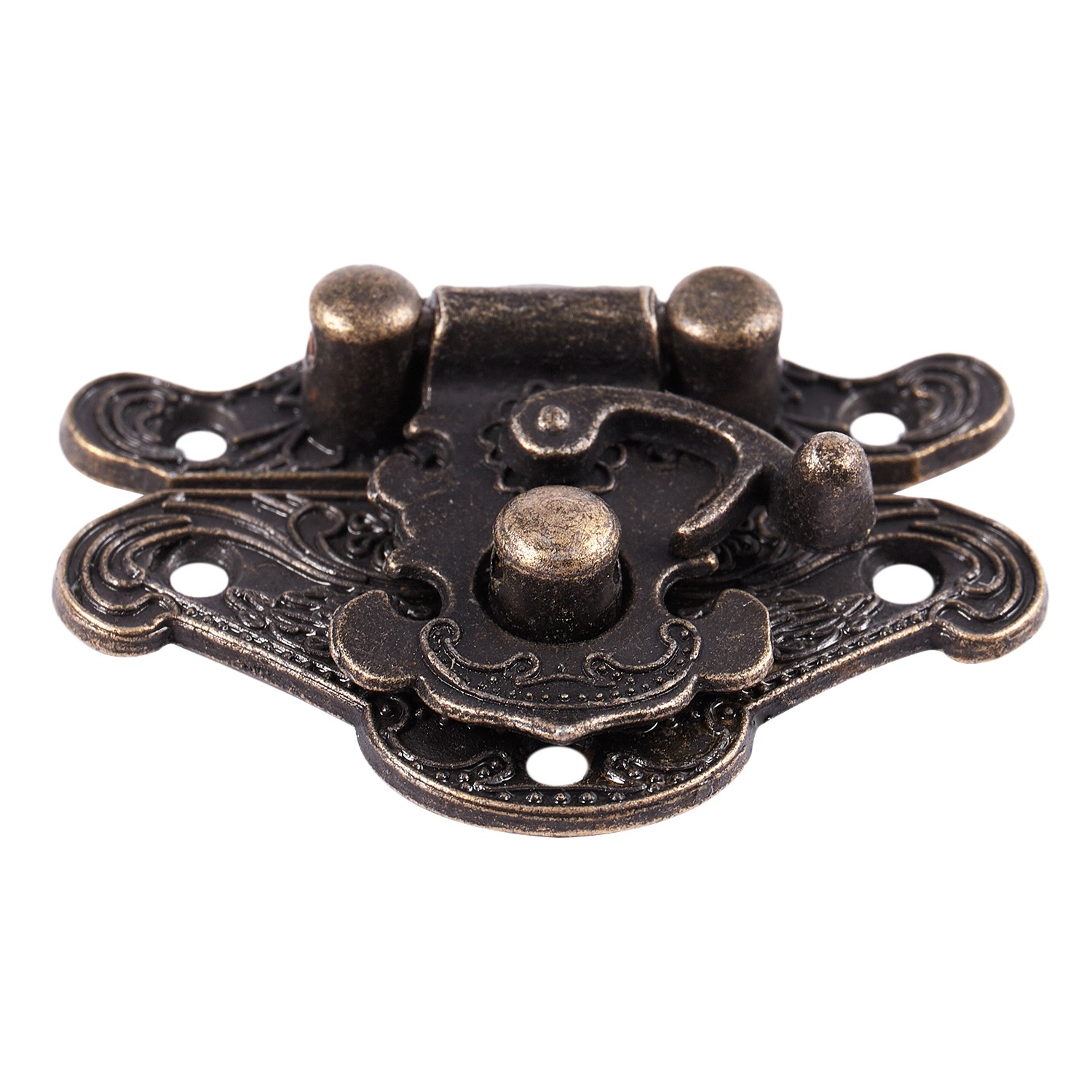 Description Picture 5 of itemAntique Retro Vintage Decorative Latch Wooden Jewelry Box Hasp Pad Chest Lock Size:Extra Small