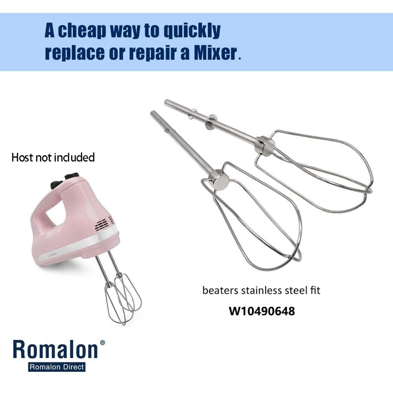 Description Picture 3 of itemW10490648 Hand Mixer Turbo Beaters for KitchenAid Mixer Aid Replaces- Blending Soups,Smoothies,Shakes,Egg Whites ,2 Pcs