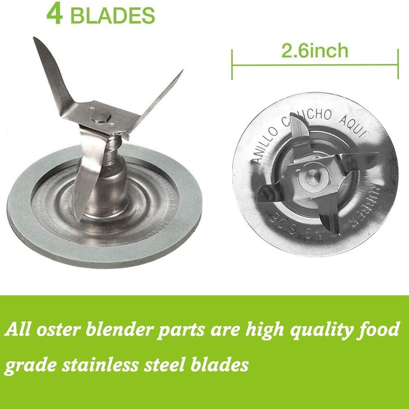 Description Picture 4 of itemReplacement Part for Oster Blender 1Pcs Blade & 1Pcs Blender Jar Base & 2 Pcs Gasket Seals & 1Pcs Square Drive