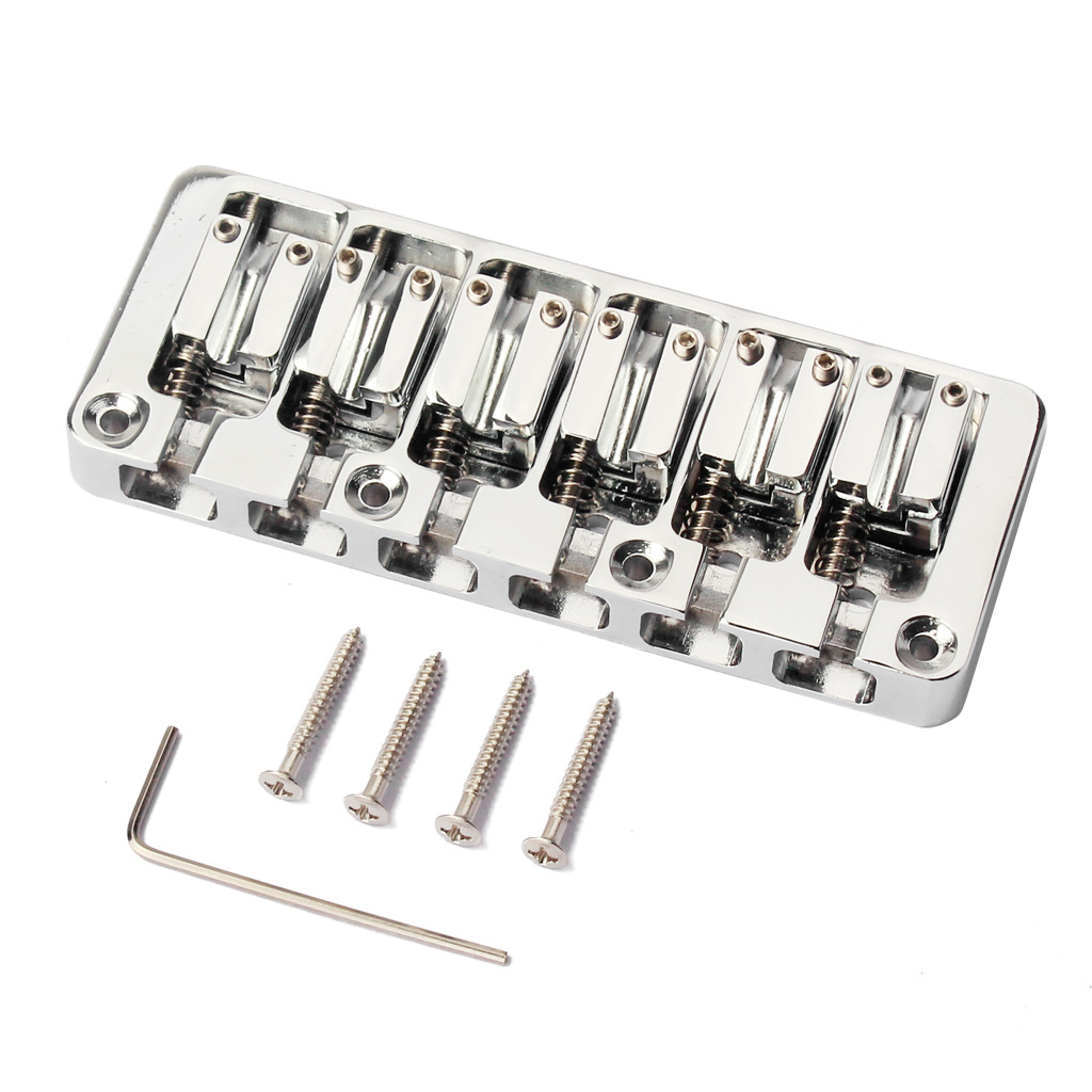 Description Picture 5 of item6 String Bass Bridge Bass String Bridge Fixed Hardtail Bridge Adjustable Saddle Chrome Stringed Instrument Accessories