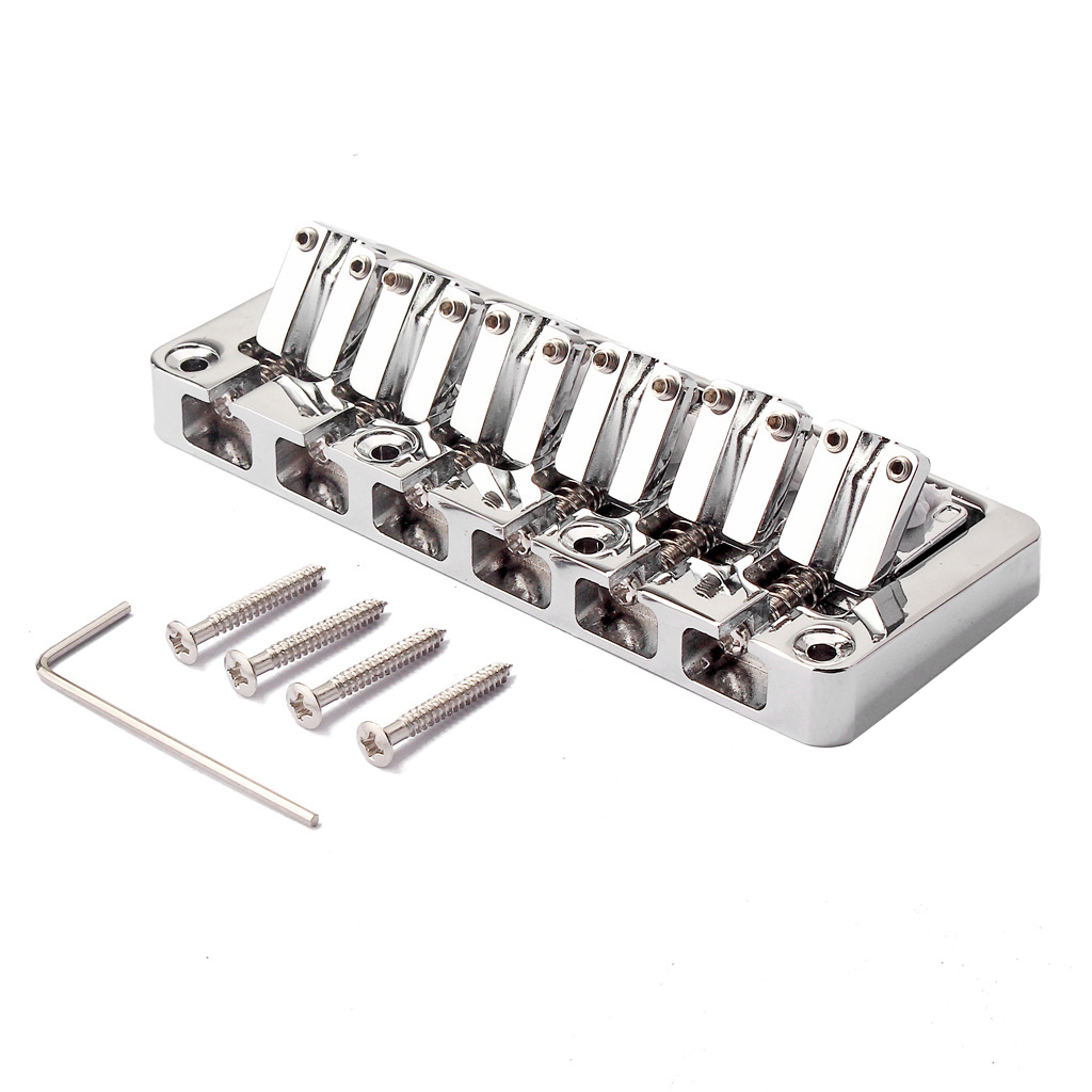 Description Picture 3 of item6 String Bass Bridge Bass String Bridge Fixed Hardtail Bridge Adjustable Saddle Chrome Stringed Instrument Accessories