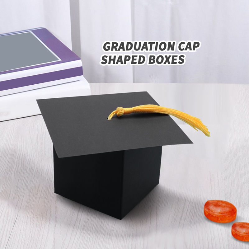 Description Picture 5 of itemGraduation Decorations 50PCS Graduation Candy Box DIY Grad Cap Box for Graduation Gift Graduation Party Favors Decor