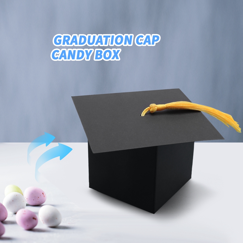 Description Picture 2 of itemGraduation Decorations 50PCS Graduation Candy Box DIY Grad Cap Box for Graduation Gift Graduation Party Favors Decor