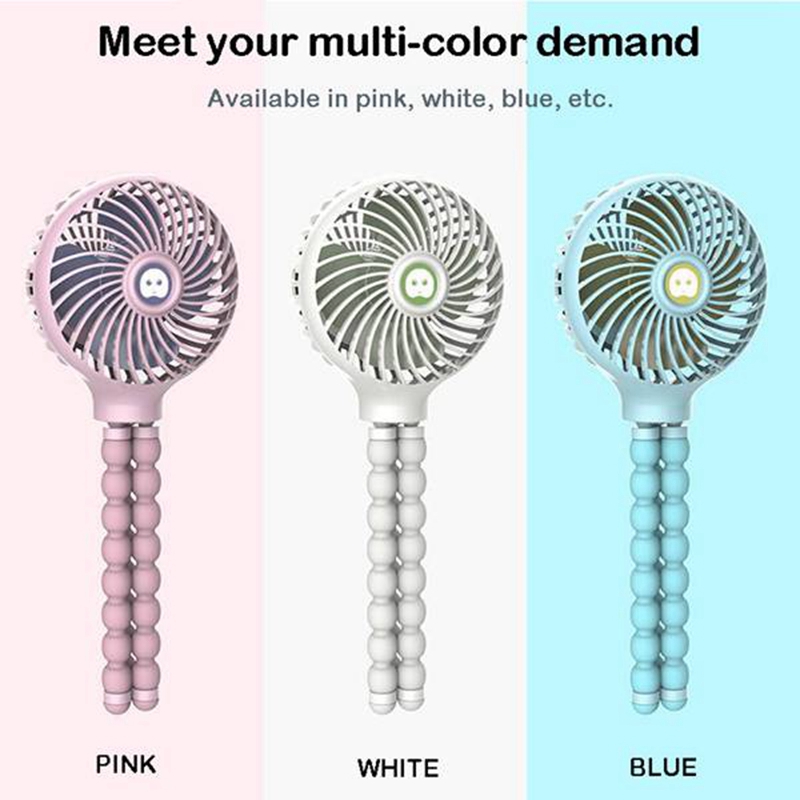 Description Picture 4 of itemMini Portable Hanging Octopus Shape Stand Adjustable Handheld USB Charging Fan Cooler for Baby Stroller Student,White