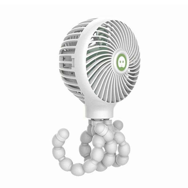 Description Picture 6 of itemMini Portable Hanging Octopus Shape Stand Adjustable Handheld USB Charging Fan Cooler for Baby Stroller Student,White