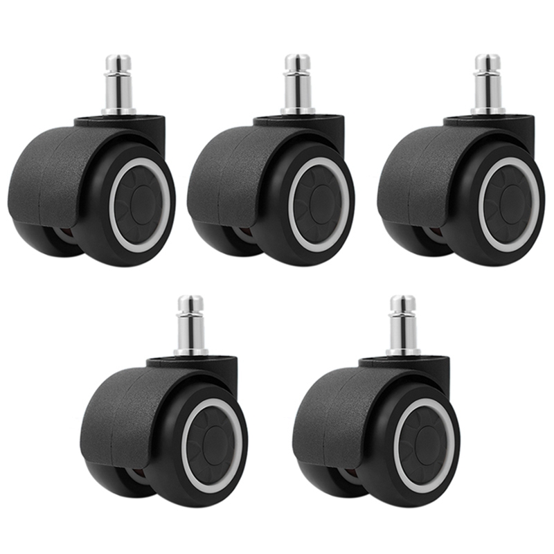 Description Picture 6 of item5PCS TPR Soft Rubber 2 inch Universal Mute Wheel Office Chair Caster Replacement Swivel Rubber Caster Furniture,B