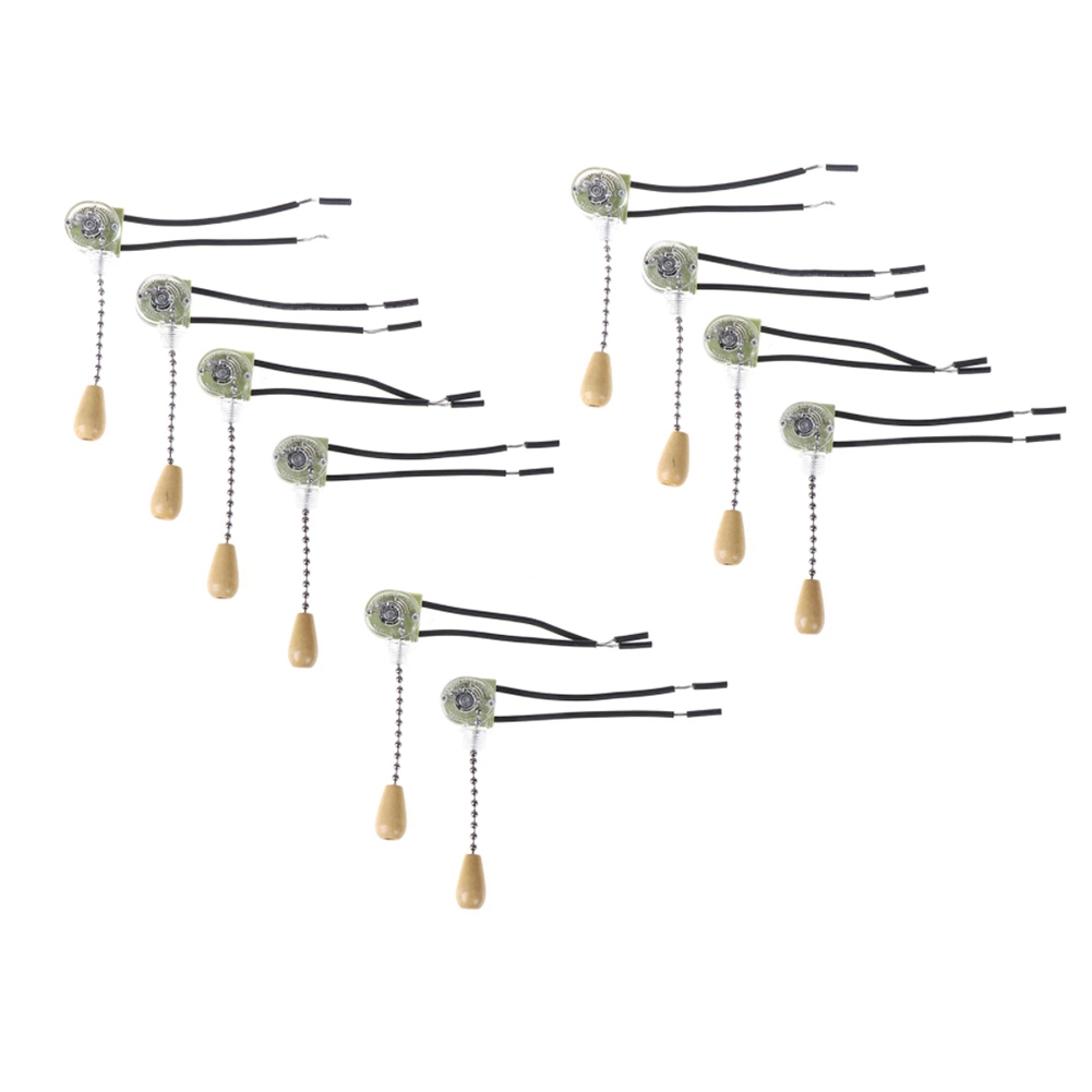 Description Picture 5 of item10Pcs Wall Light Pull Switch Home Ceiling Fan Lamp Ceiling Fan Wall Light Replacement Pull Chain Cord Switch Silver