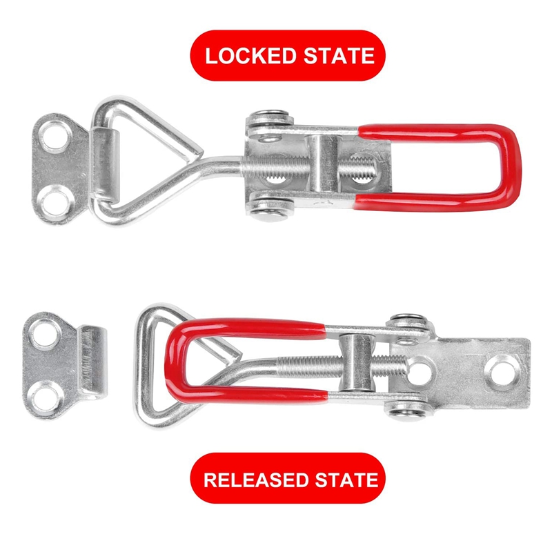 Description Picture 2 of itemToggle Catch Latches Adjustable Cabinet Boxes Case Chest Catches Metal Toggle Clamp Latch Hasp 100KG Holding Capacity