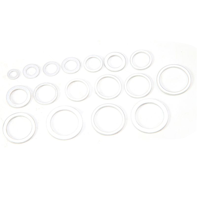 Description Picture 2 of item450Pcs Aluminum Gasket Aluminum Flat Washer Aluminum Sealing Ring Combination