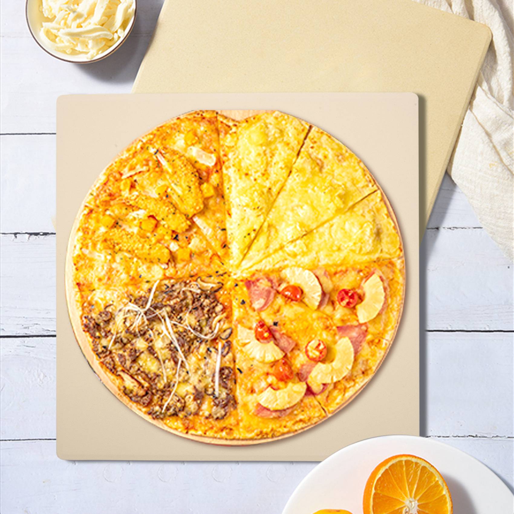 Description Picture 3 of itemPizza Stone for Cooking Baking Grilling Extra Thick Pizza Tools for Oven and Bbq Grill Bakeware Bread Tray Kitchen Baking Slab 3