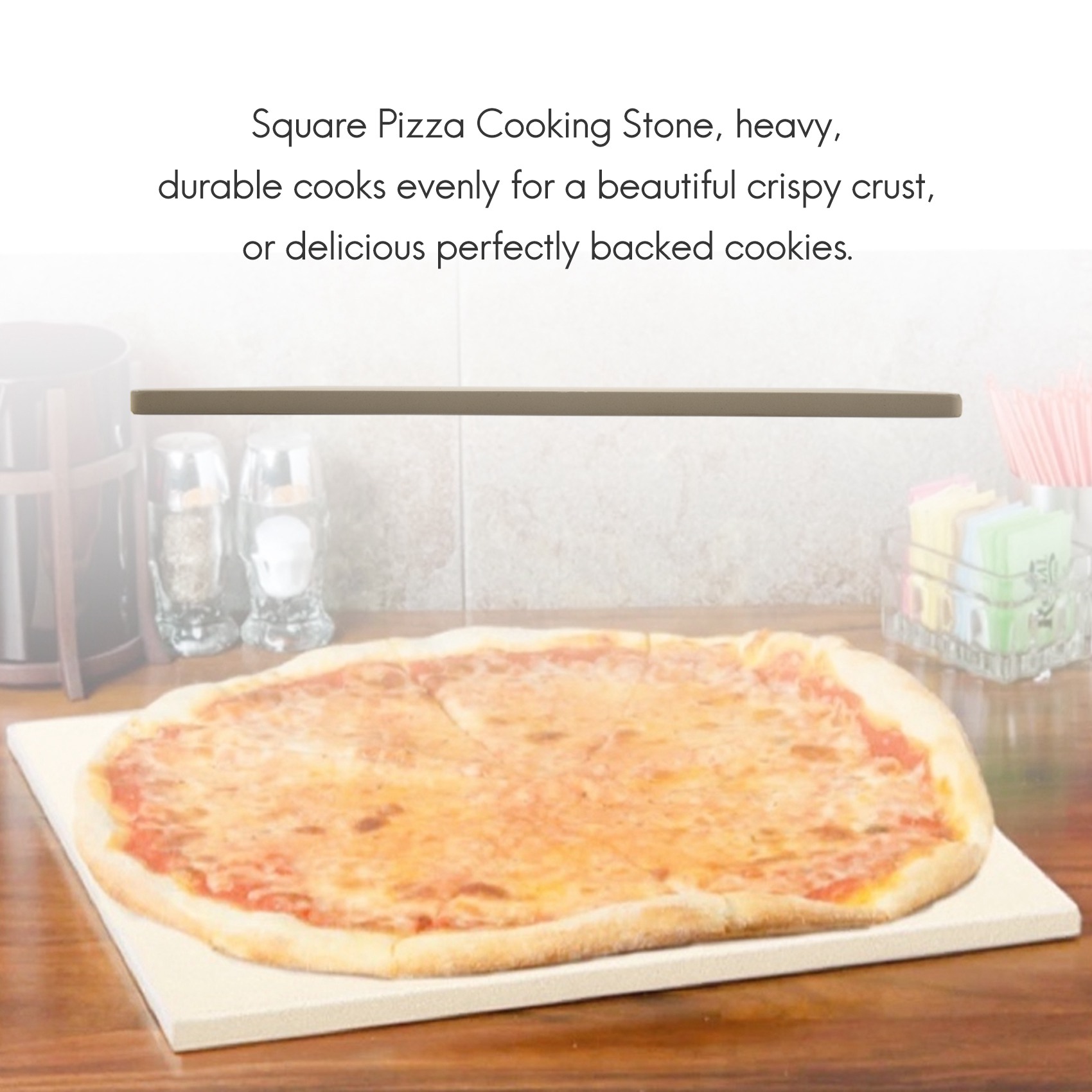 Description Picture 2 of itemPizza Stone for Cooking Baking Grilling Extra Thick Pizza Tools for Oven and Bbq Grill Bakeware Bread Tray Kitchen Baking Slab 3