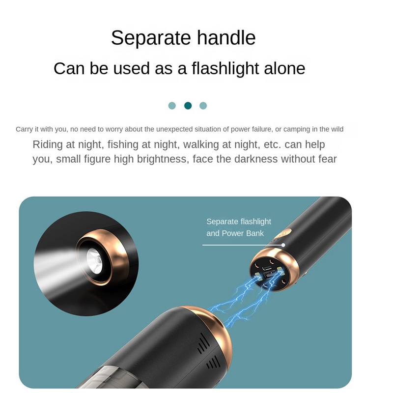 Description Picture 2 of itemCar Vacuum, 7000Pa/120W Handheld Vacuum Cleaner,Detachable Portable Mini Vacuum for Car with LED Flashlight Black