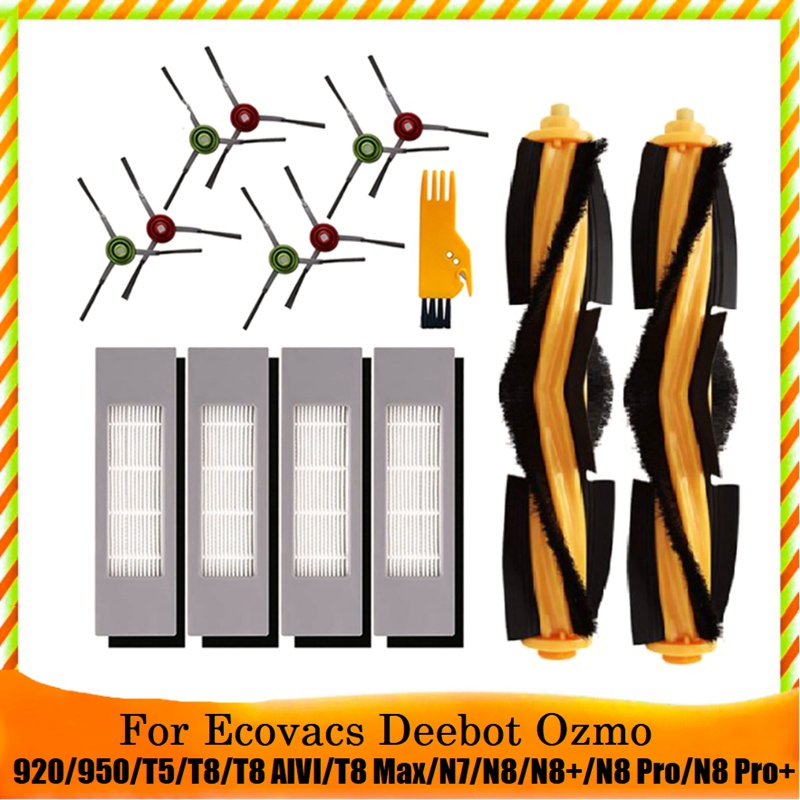 Description Picture 6 of item15Pcs for Ecovacs Deebot OZMO 920 950 T5 T8 T9 Series Robot Vacuum Cleaner Main Side Brush HEPA Filter Accessories Kit