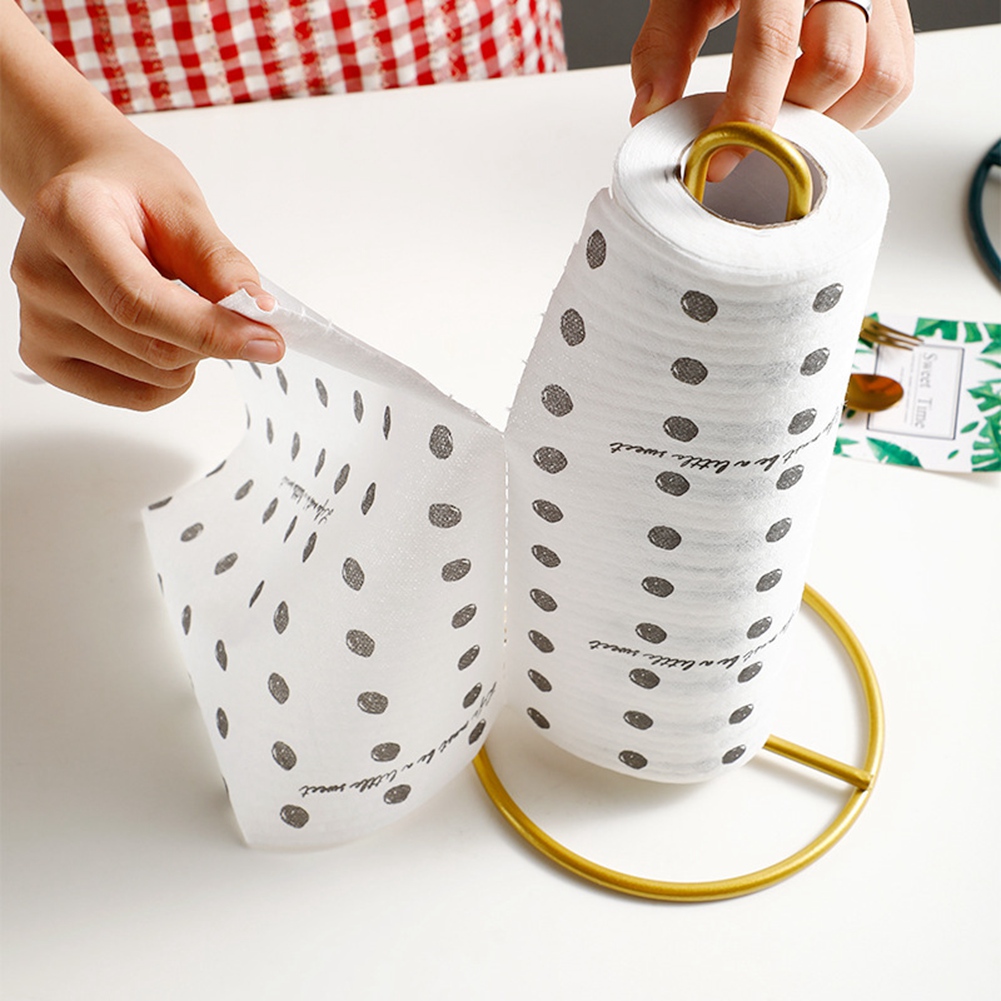 Description Picture 3 of itemPaper Towel Rack Kitchen Cling Film Storage Roll Paper Holder Desktop Oil-Absorbing Paper Holder Kitchen Supplies(Gold)