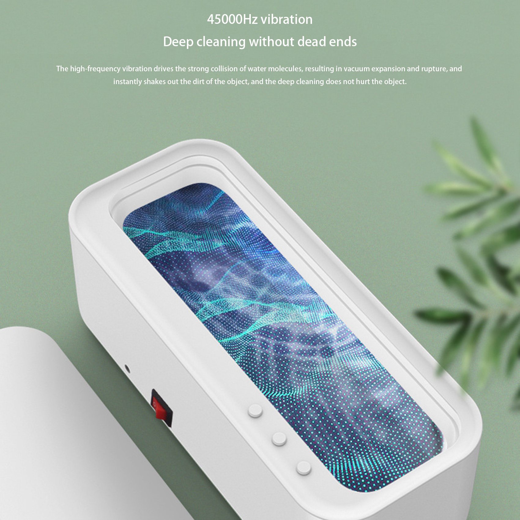 Description Picture 2 of itemUltrasonic Cleaning Machine 45000Hz High Frequency Vibration Wash Cleaner Washing Jewelry Glasses Watch Washing