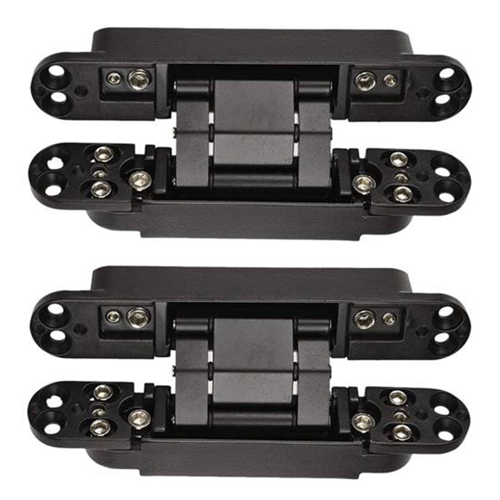 Description Picture 3 of item2PCS 7Inch Concealed Door Hinges 180 Degree Swing Hinges 3 Way Adjustable Butt Hinges