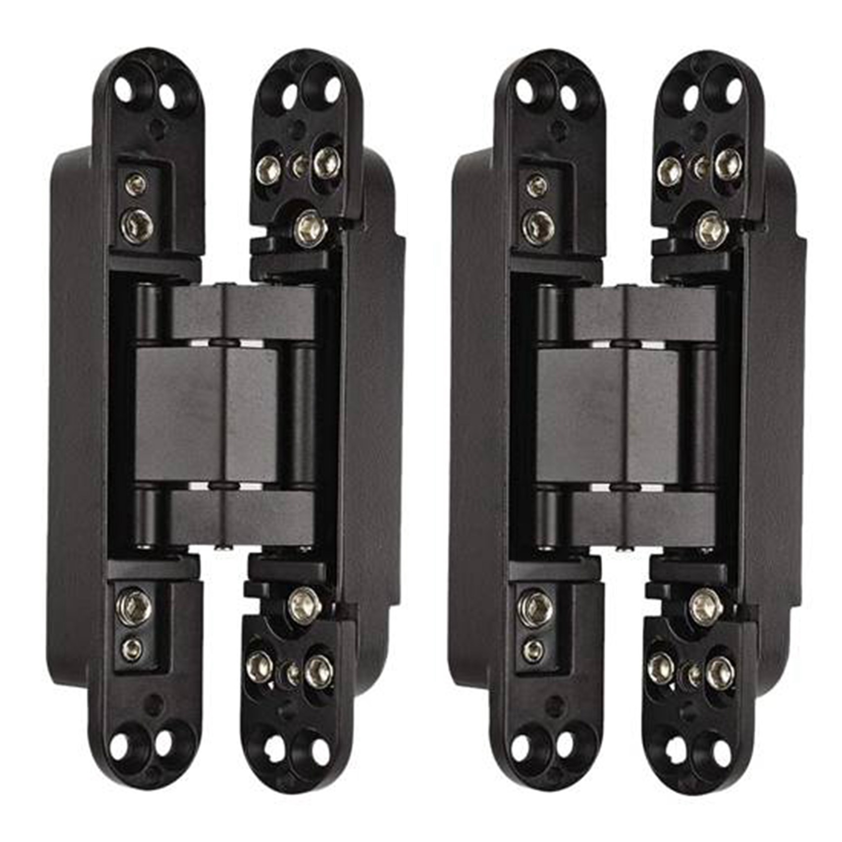 Description Picture 6 of item2PCS 7Inch Concealed Door Hinges 180 Degree Swing Hinges 3 Way Adjustable Butt Hinges