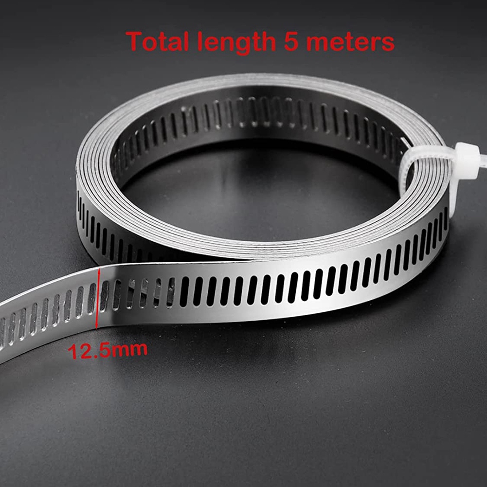 Description Picture 5 of item304 Stainless Steel Adjustable Hose Clamps, DIY Worm Gear Duct Clamp Set, for Radiator/Automotive & Mechanical Plumbing