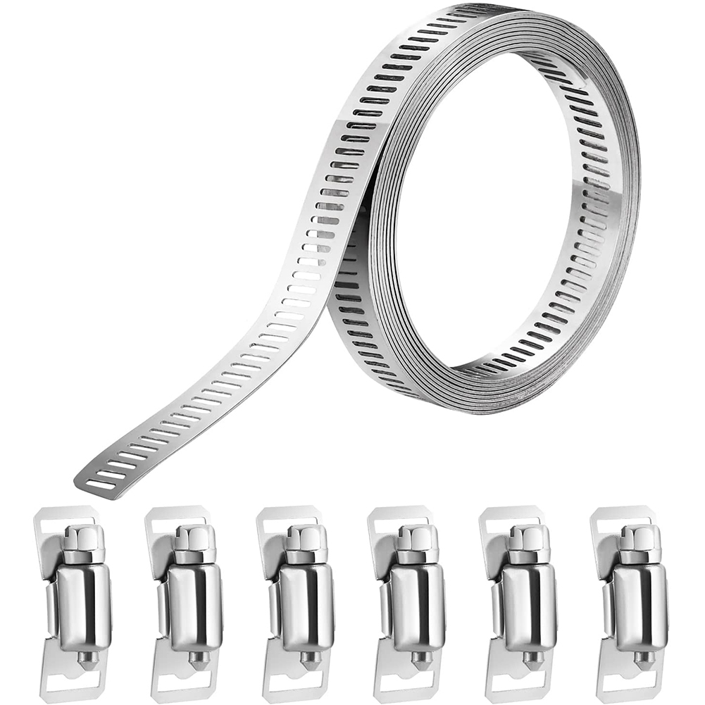 Description Picture 6 of item304 Stainless Steel Adjustable Hose Clamps, DIY Worm Gear Duct Clamp Set, for Radiator/Automotive & Mechanical Plumbing