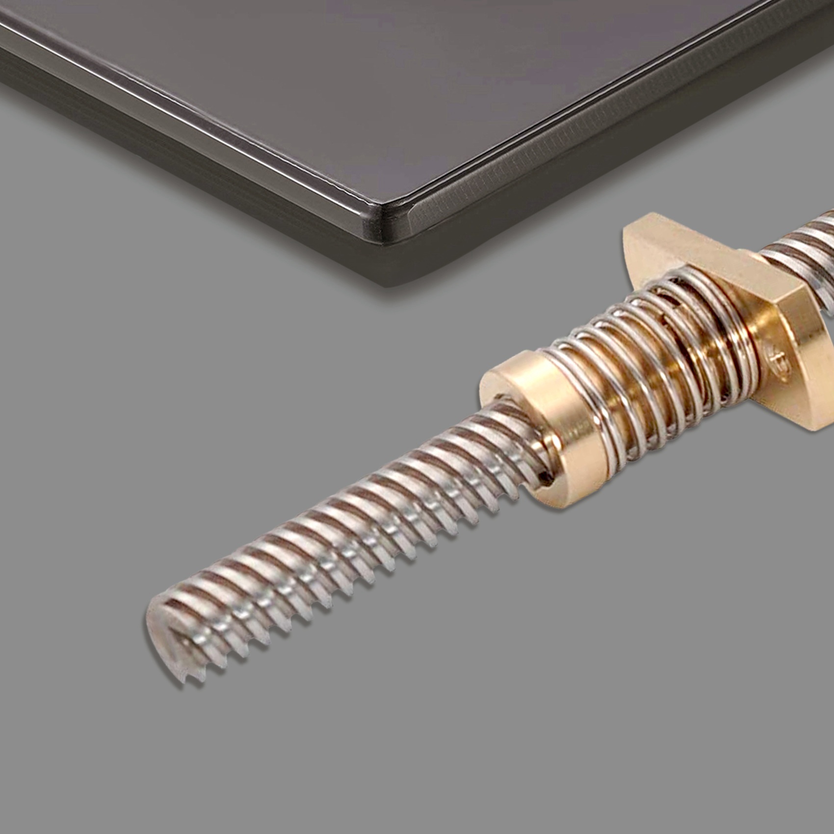 Description Picture 5 of item2 Sets CR10 Z Axis T8 Anti Backlash Spring Loaded Nut Elimination Space Brass Nuts for Upgrade Ender 3S Ender 3 Pro