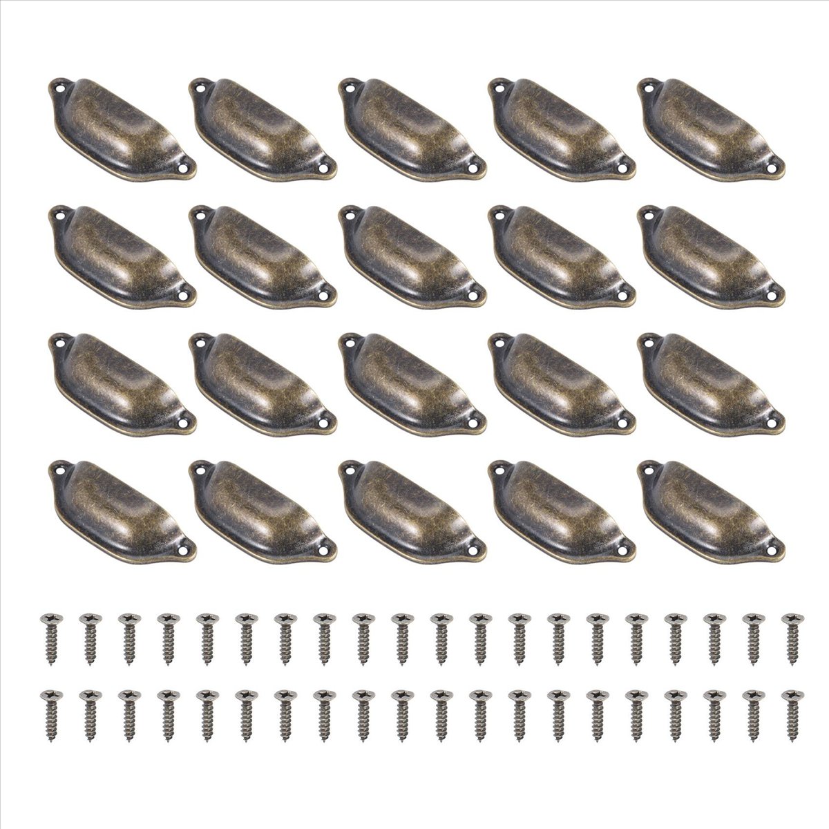 Description Picture 5 of item20Pcs Vintage Drawer Door Cabinet Iron Shell Cup Handle Cupboard Knob 9.7cmx3.5cm