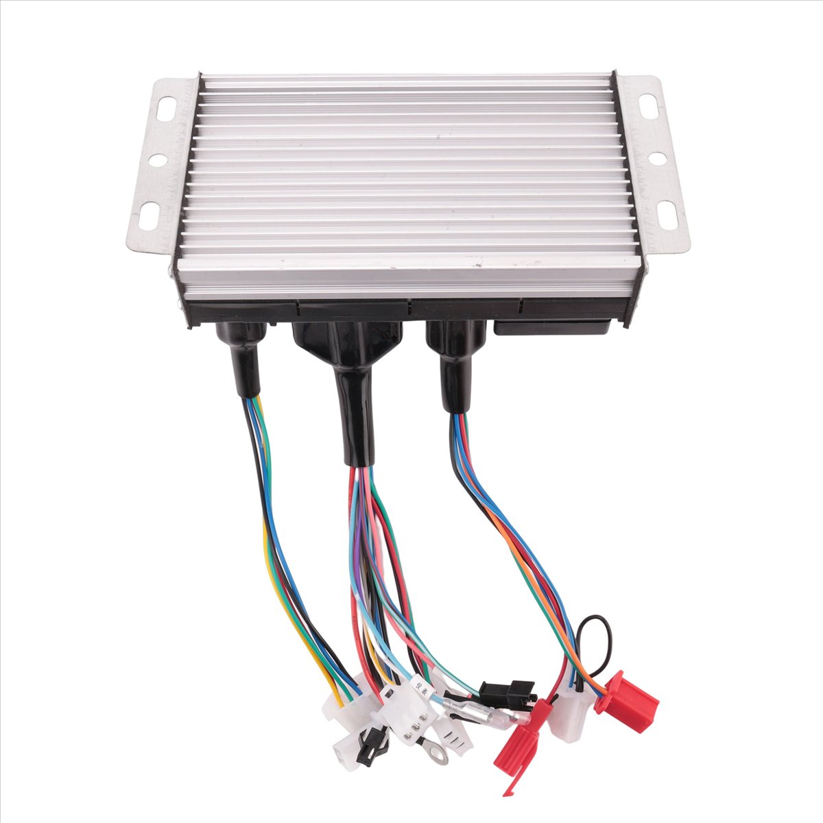 Rear view of the controller showing the heat sink