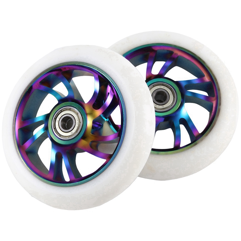 Description Picture 5 of item2Pcs 110mm Scooter Wheels Replacement Aluminum Wear-Resistant PU Stunt Scooter Parts Kick Scooter Accessories HOT