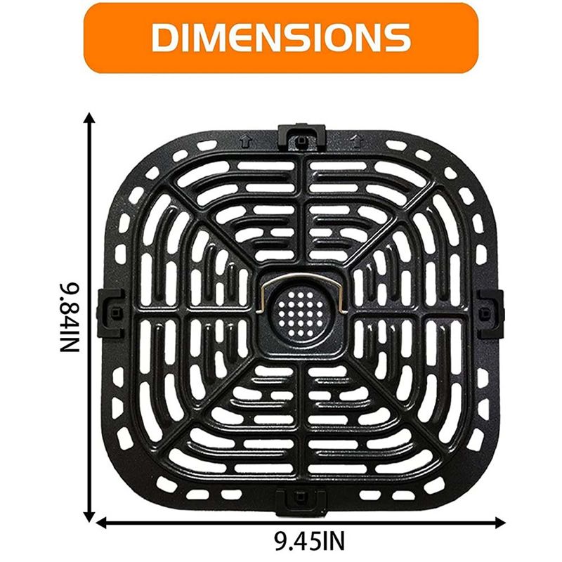 Description Picture 3 of itemAir Fryer Grill Plate for Instants Vortex Plus 6QT Air Fryers, Upgraded Square Grill Pan Tray Replacement Parts