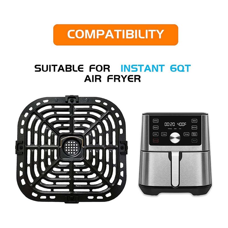 Description Picture 2 of itemAir Fryer Grill Plate for Instants Vortex Plus 6QT Air Fryers, Upgraded Square Grill Pan Tray Replacement Parts