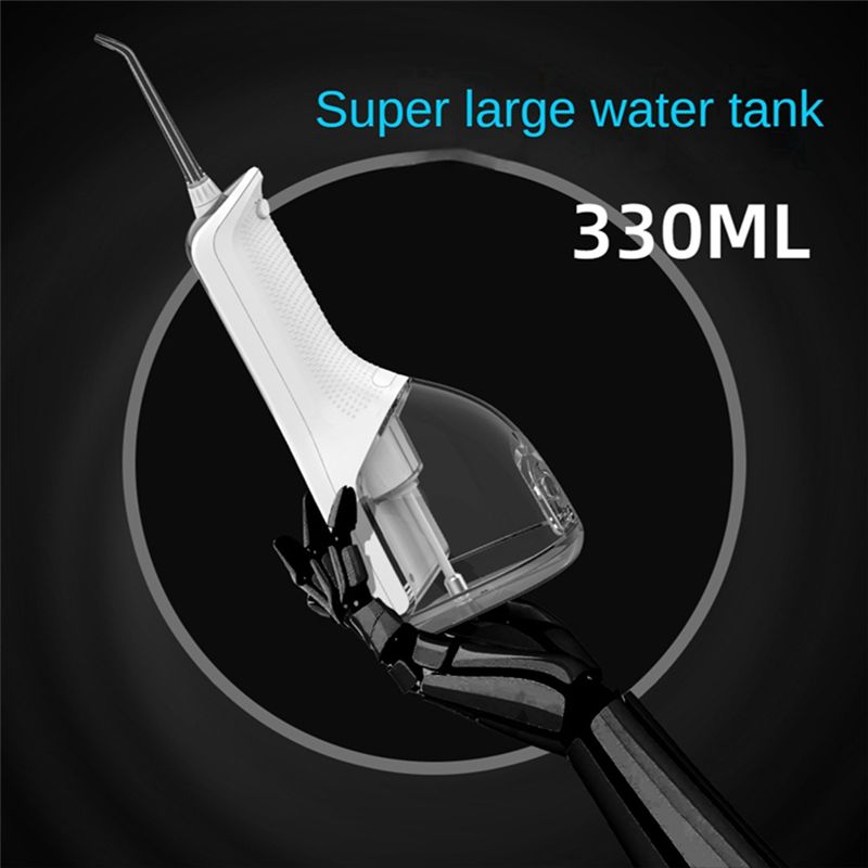 Description Picture 2 of itemOral Irrigator USB Rechargeable Portable Dental Water Jet 330ML Water Tank Waterproof Teeth Cleaner White