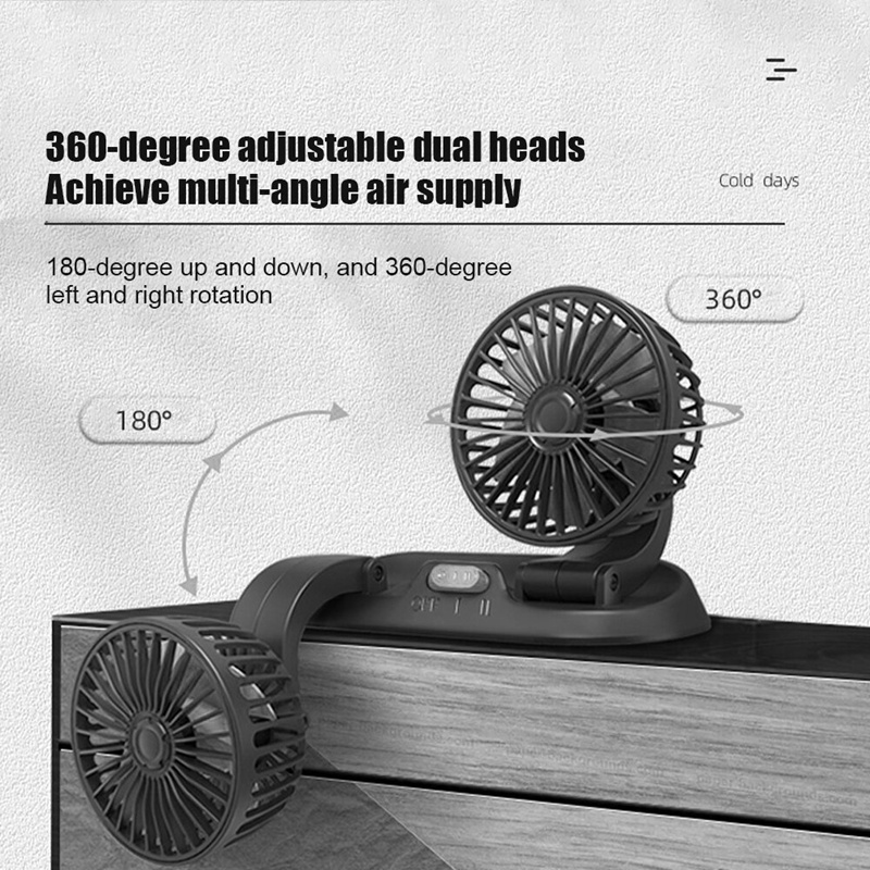 Description Picture 5 of itemCar Fan Truck Strong Wind USB Interface Multi-Function Double-Headed Electric Fan
