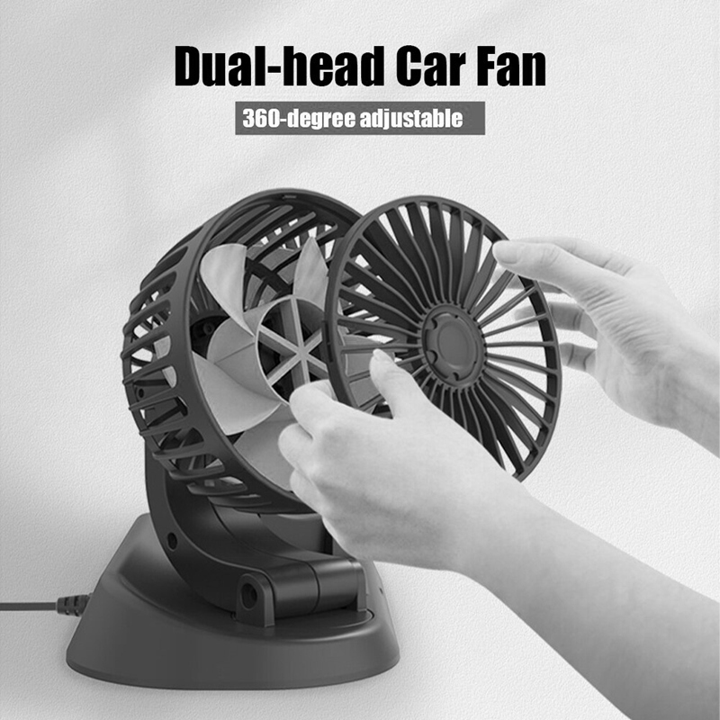 Description Picture 2 of itemCar Fan Truck Strong Wind USB Interface Multi-Function Double-Headed Electric Fan