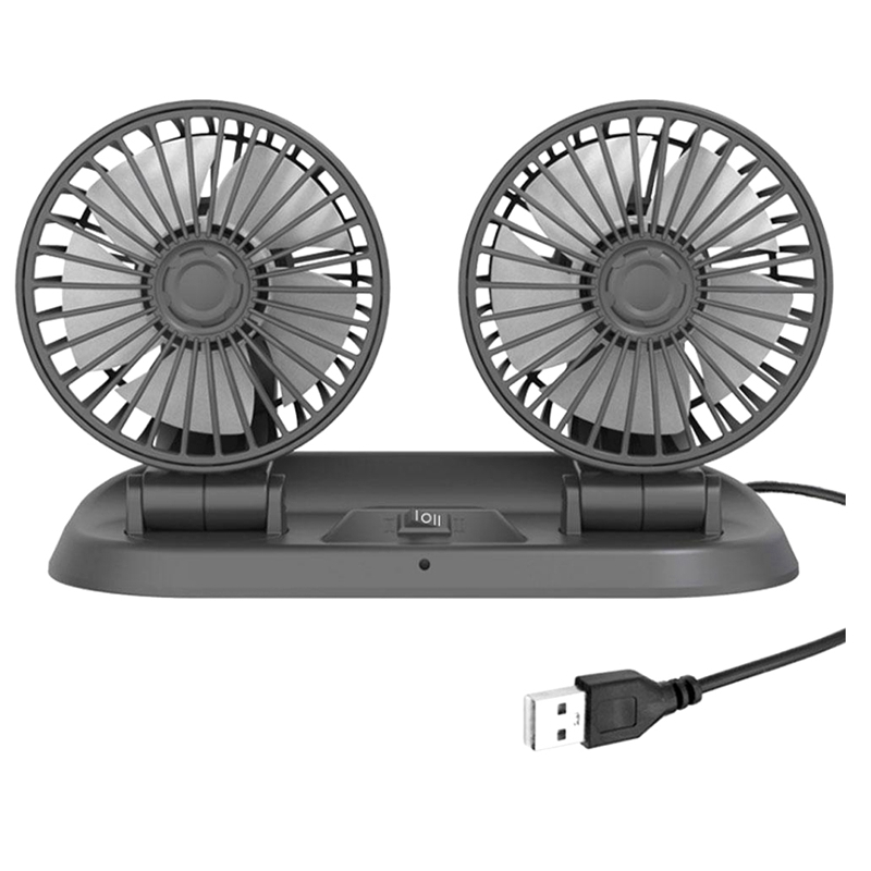 Description Picture 4 of itemCar Fan Truck Strong Wind USB Interface Multi-Function Double-Headed Electric Fan