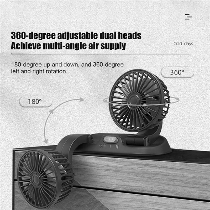 Description Picture 5 of itemCar Fan Truck Strong Wind USB Interface Multi-Function Double-Headed Electric Fan