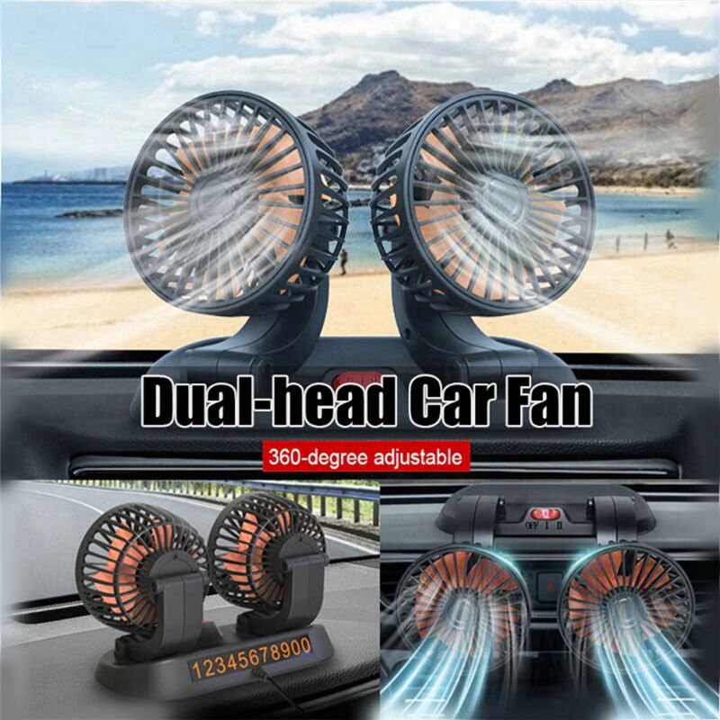 Description Picture 3 of itemCar Fan Truck Strong Wind USB Interface Multi-Function Double-Headed Electric Fan