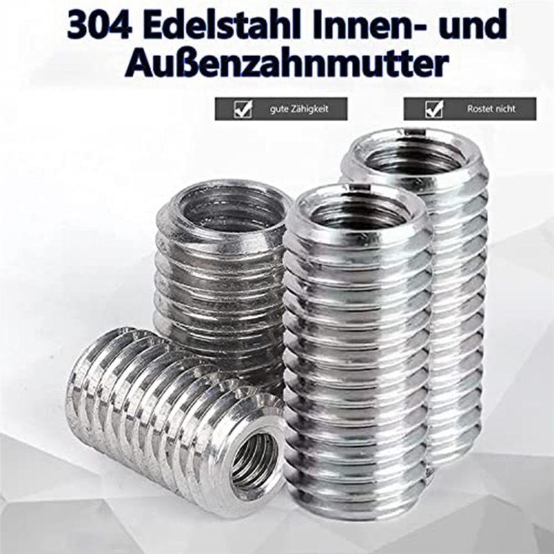 Description Picture 2 of item20 Pcs Thread Reducing Nuts, M8 Male to M6 Female Thread Screw Sleeve Bolt Conversion Nuts, Threaded Reducers Adapters