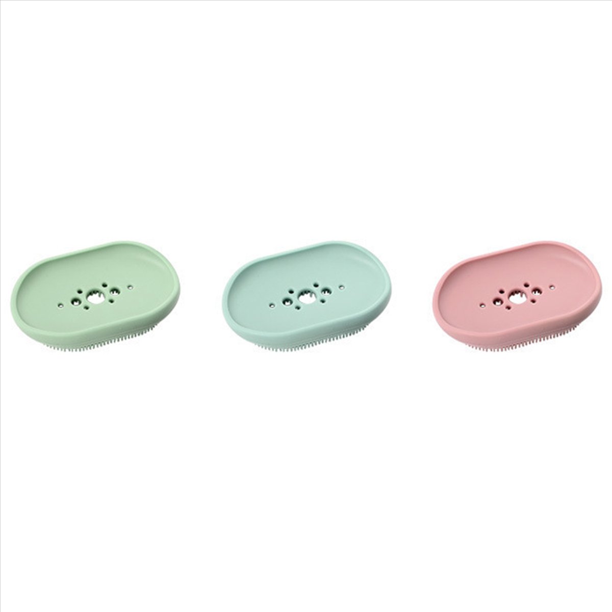 Description Picture 6 of item3Pcs Silicone Body Scrubber and Soap Holder Duo Versatile Set Soap Saver Tray Exfoliating Brush for Shower Bath