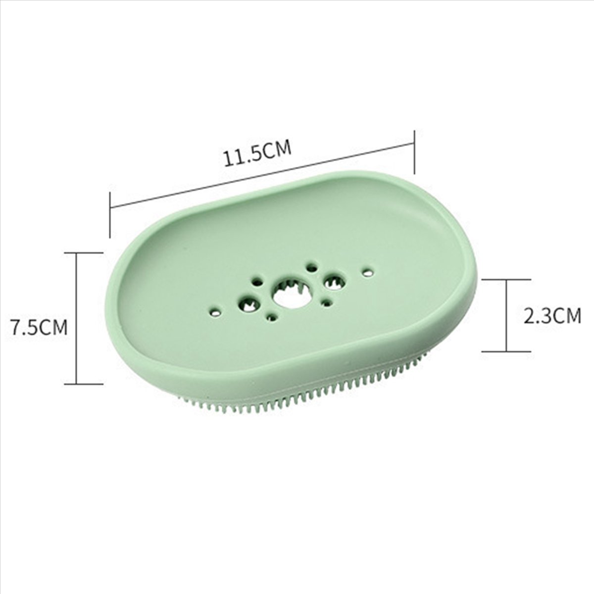 Description Picture 4 of item3Pcs Silicone Body Scrubber and Soap Holder Duo Versatile Set Soap Saver Tray Exfoliating Brush for Shower Bath