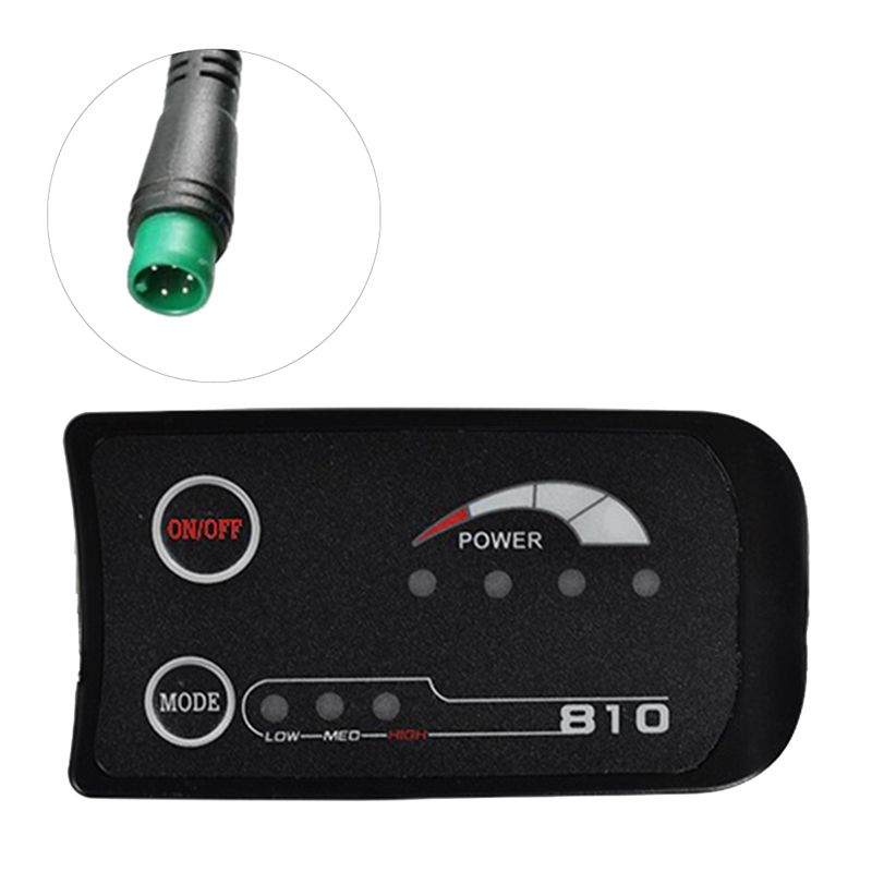 Description Picture 6 of itemABVE-5PIN S810 E-Bike Meter LED Display 36V UART for Electric Bike Electric Bicycle Meter