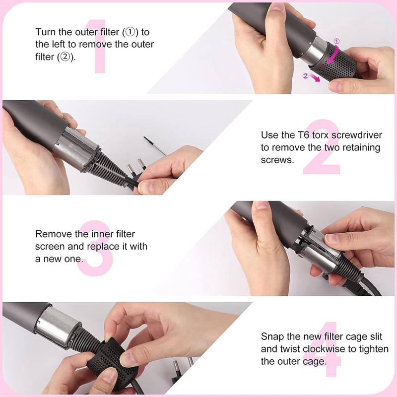 Description Picture 2 of itemHair Dryer Filter Mesh Replacement for Dyson Supersonic HD01 HD03 HD08 Models, Hair Dryer Outer Filter Cage Part C