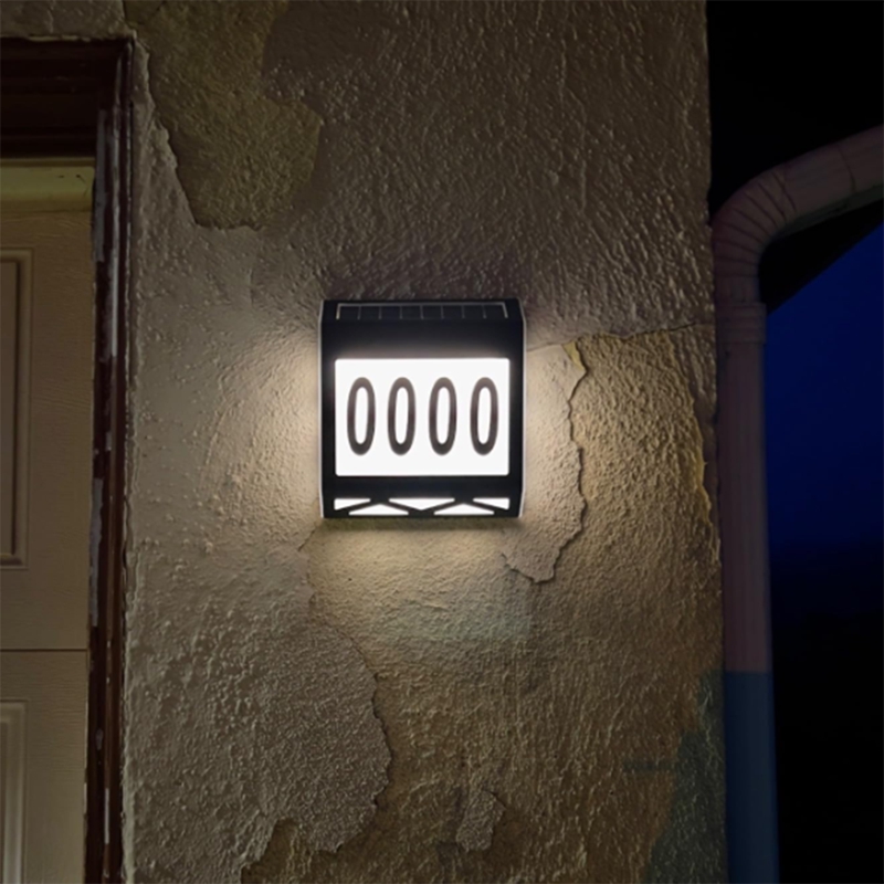 Description Picture 5 of itemWaterproof Street Sign Solar Digital House Light Number Wall Light Address Sign Number Plate Suitable for Garden A