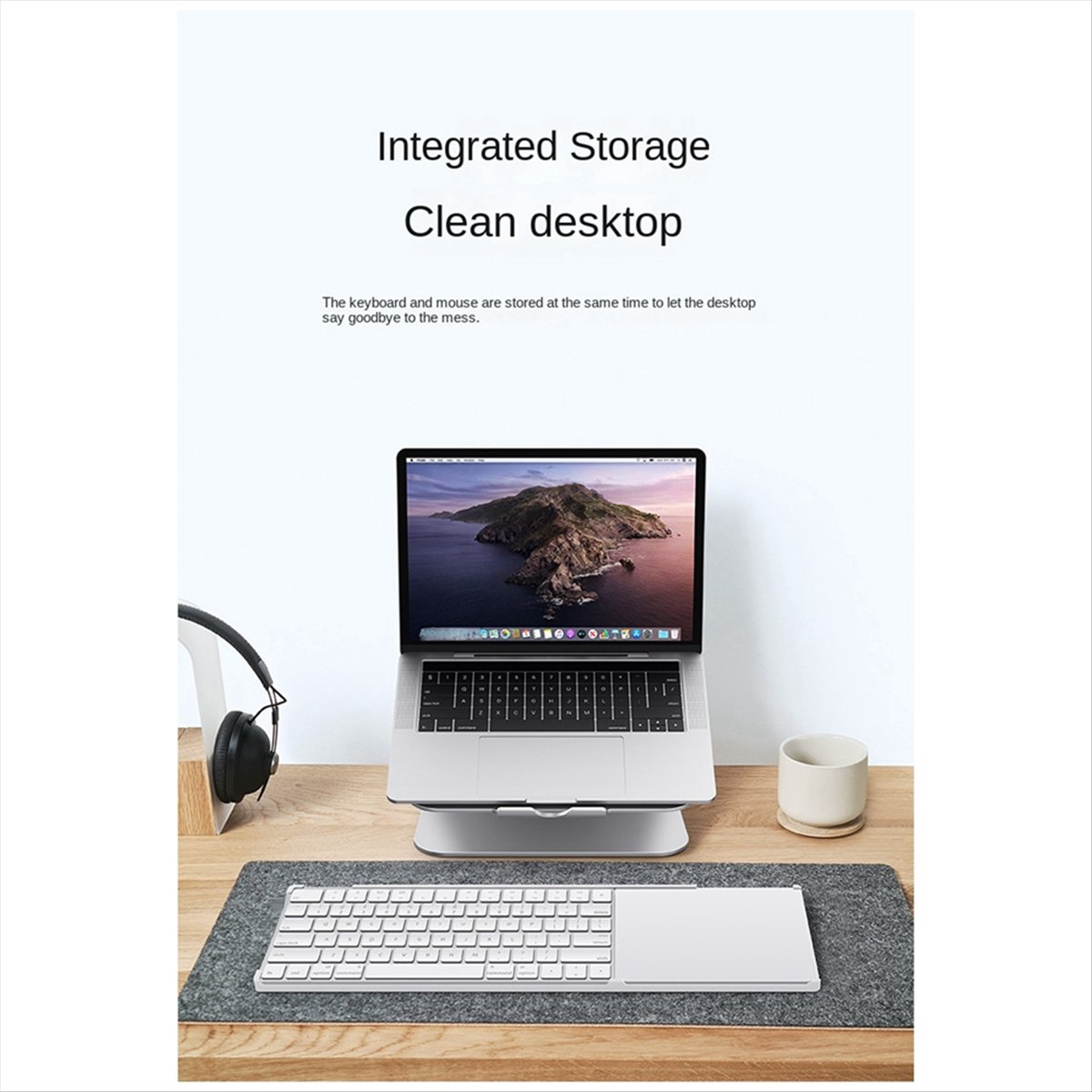Apple iMac 27インチ + ワイヤレスキーボード・トラックパッド Magic KeyboardとMagic Trackpadを一体化出来るアクリルリストレスト